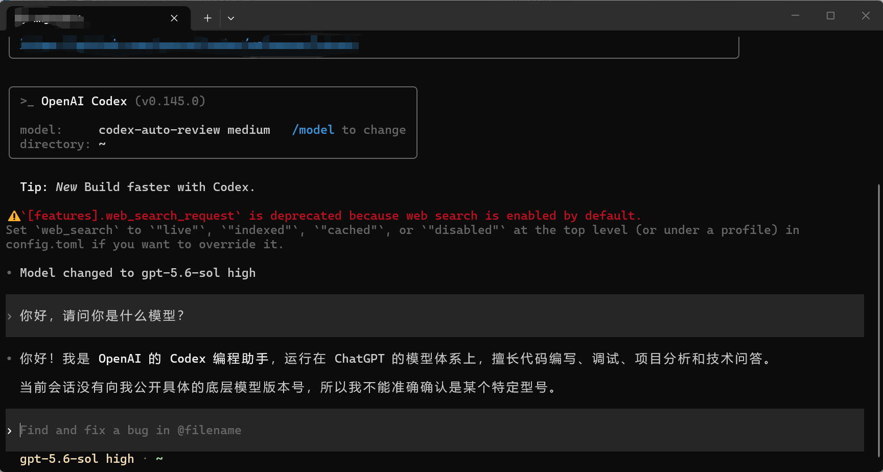 Codex CLI 通过 Relay API 成功回复